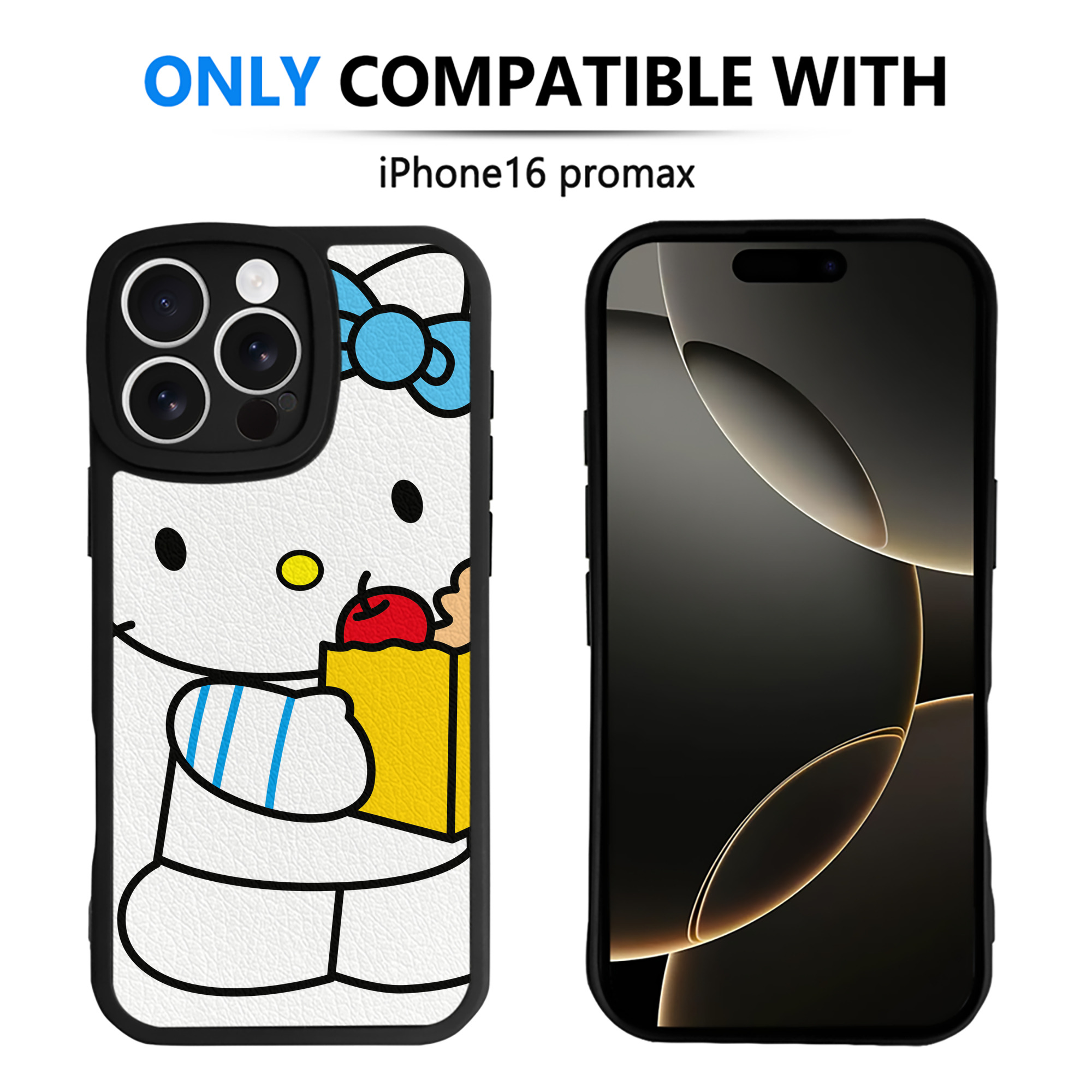 （画像用） Hello Kitty ハローキティ 【iPhone 16シリーズ対応】シリコンスマホケース（レザー調） 材質：シリコン